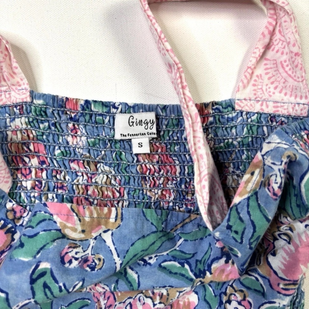 Vintage Gingy Dress Women’s Small Floral Maxi Sleeveless Fennerton Collection - Picture 8 of 11